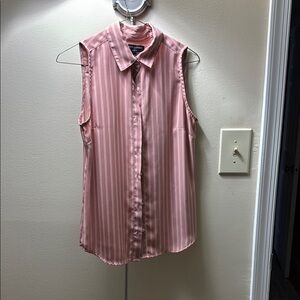 Sleeveless Pink Striped Top